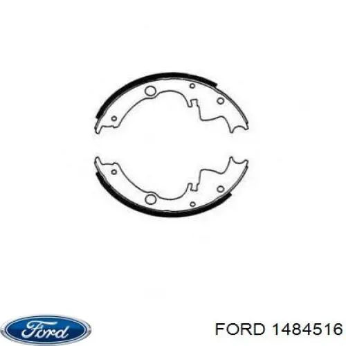 1484516 Ford zapatas de frenos de tambor traseras