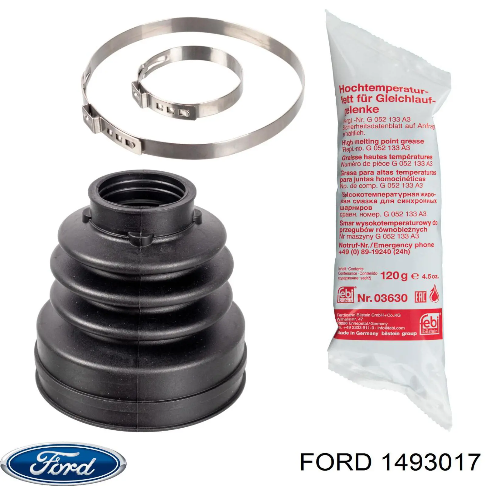 1493017 Ford fuelle, árbol de transmisión delantero interior derecho