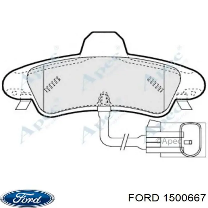 1500667 Ford pastillas de freno traseras