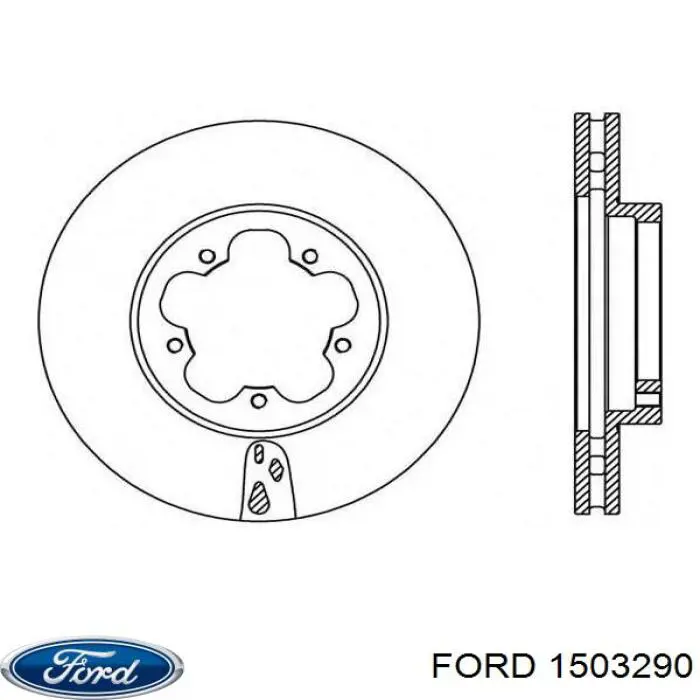 1503290 Ford freno de disco delantero