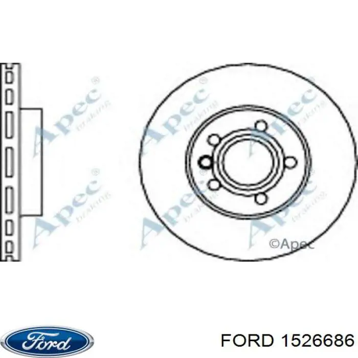 1526686 Ford freno de disco delantero