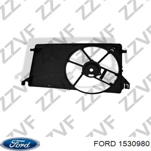 1530980 Ford difusor de radiador, ventilador de refrigeración, condensador del aire acondicionado, completo con motor y rodete