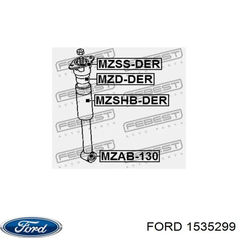 1535299 Ford soporte amortiguador trasero