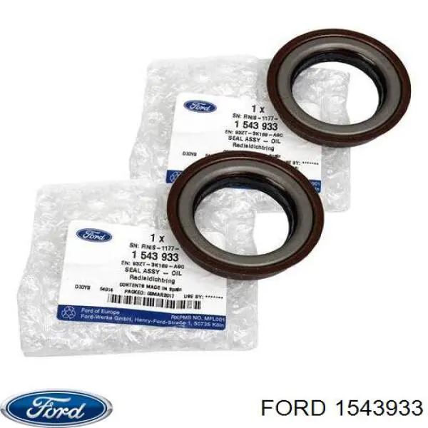 1543933 Ford anillo retén de semieje, eje delantero, izquierdo