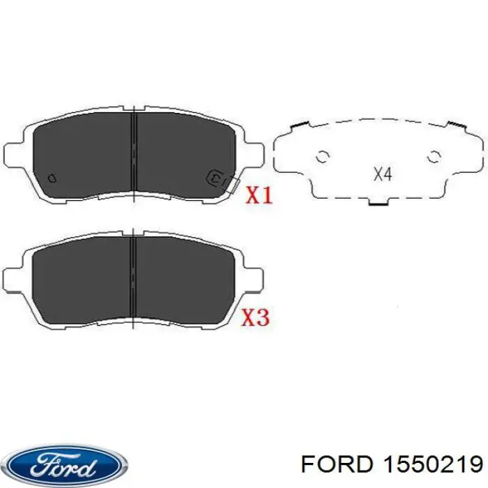 1550219 Ford pastillas de freno delanteras