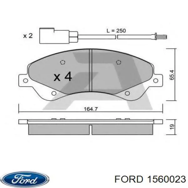 1560023 Ford pastillas de freno delanteras