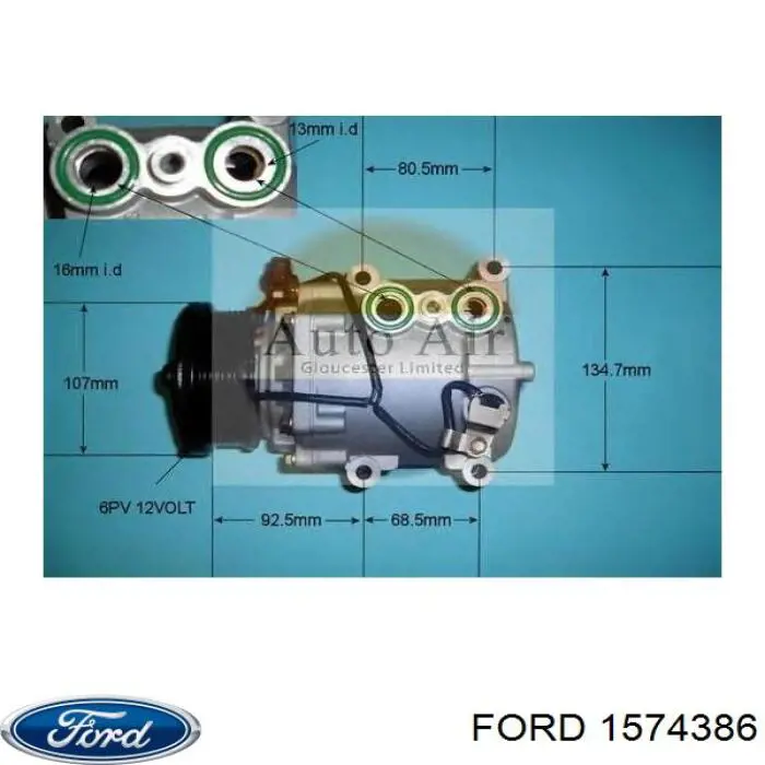 1574386 Ford compresor de aire acondicionado