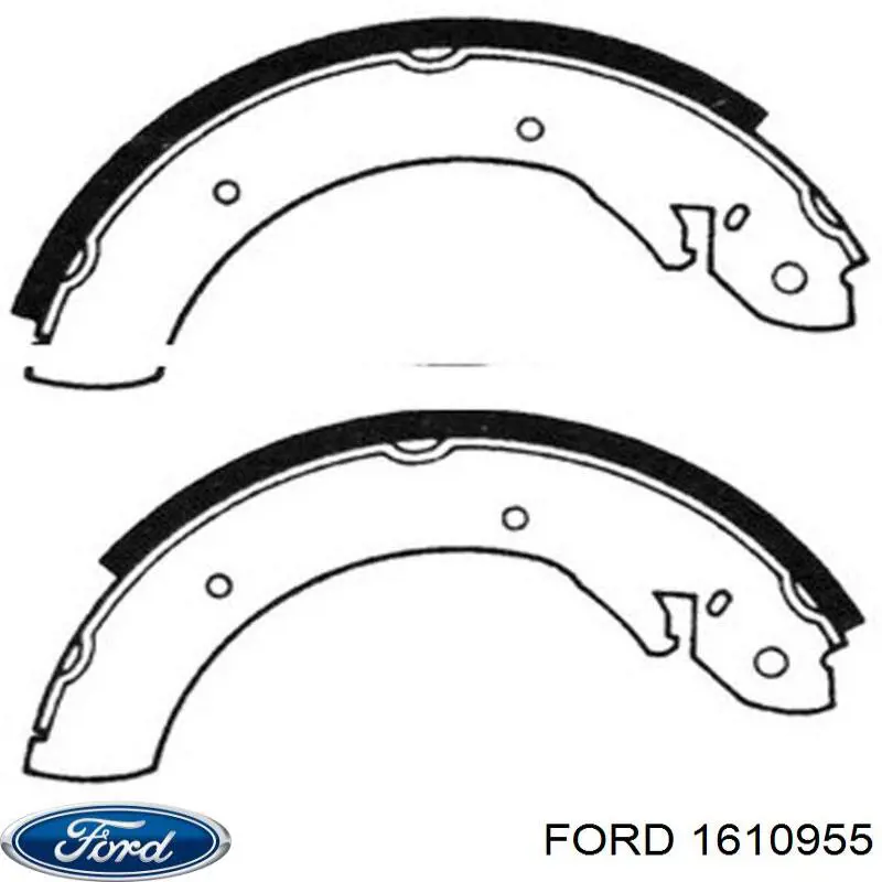 1610955 Ford zapatas de frenos de tambor traseras