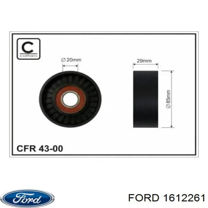  Polea inversión / guía, correa poli V para Ford Scorpio 1 