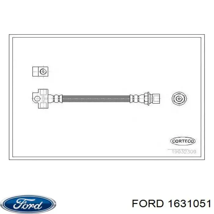  Tubo flexible de frenos trasero para Ford Transit V