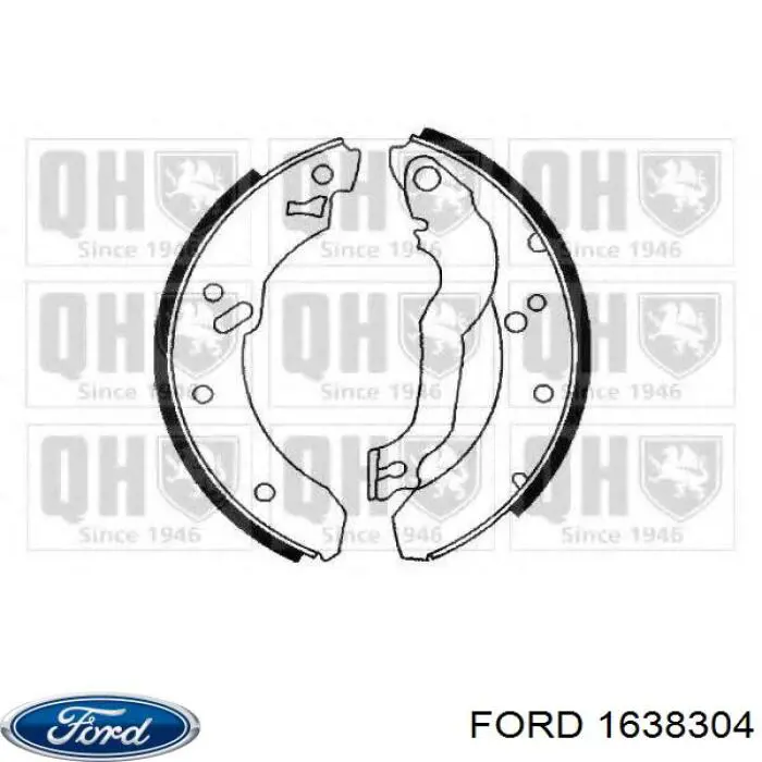 1638304 Ford zapatas de frenos de tambor traseras