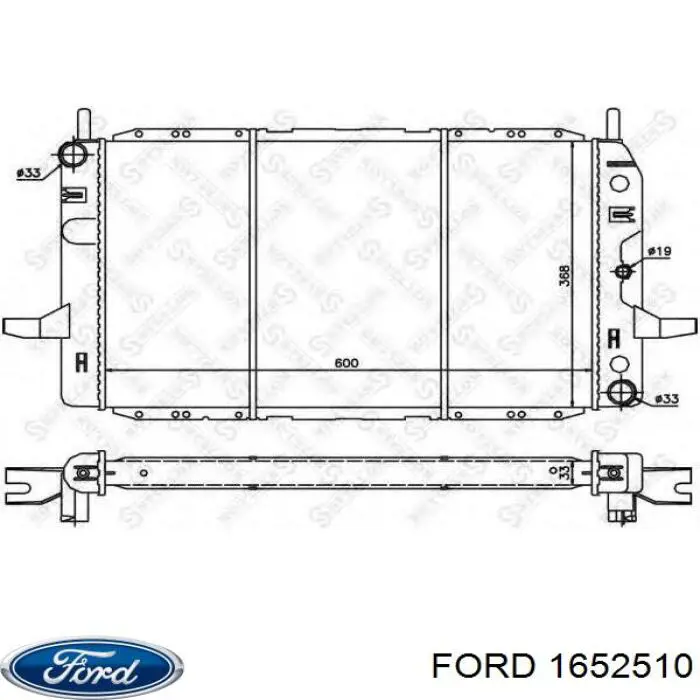 1652510 Ford radiador refrigeración del motor