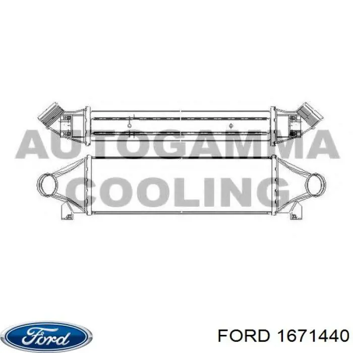 1671440 Ford radiador de aire de admisión