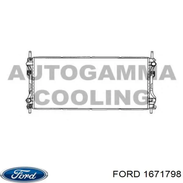 1671798 Ford radiador refrigeración del motor