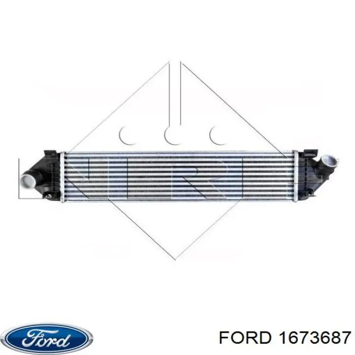 1673687 Ford radiador de aire de admisión