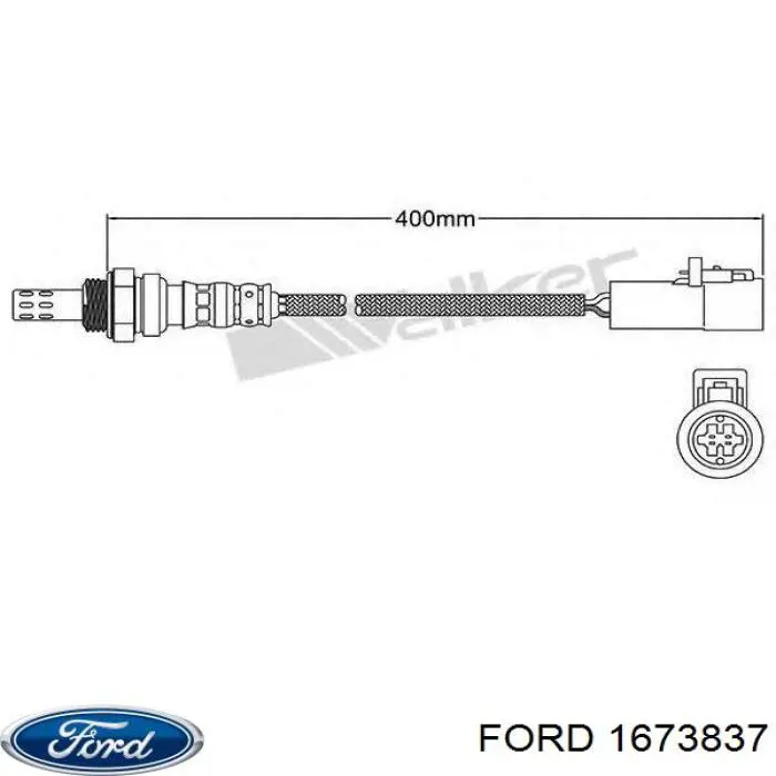 1673837 Ford sonda lambda sensor de oxigeno post catalizador