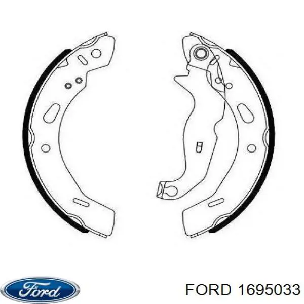 1695033 Ford zapatas de frenos de tambor traseras