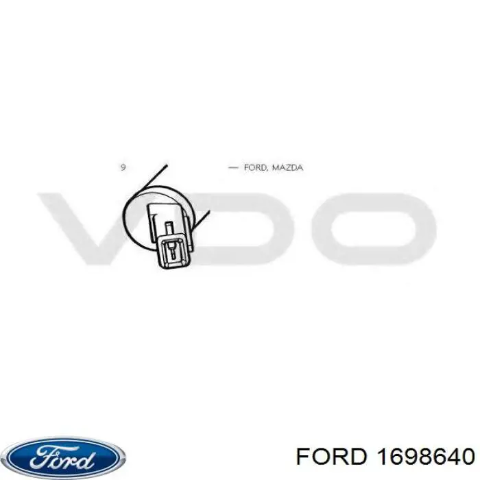 1698640 Ford bomba de limpiaparabrisas delantera/trasera