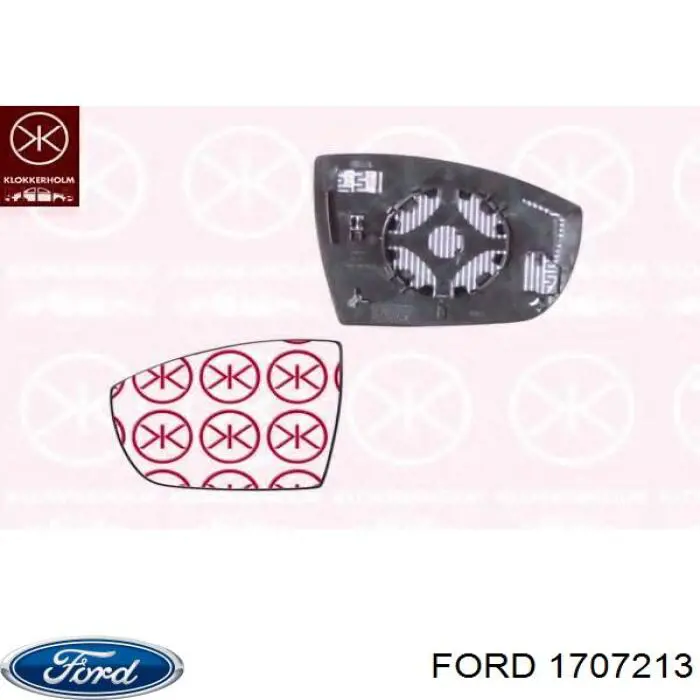 1707213 Ford espejo retrovisor izquierdo