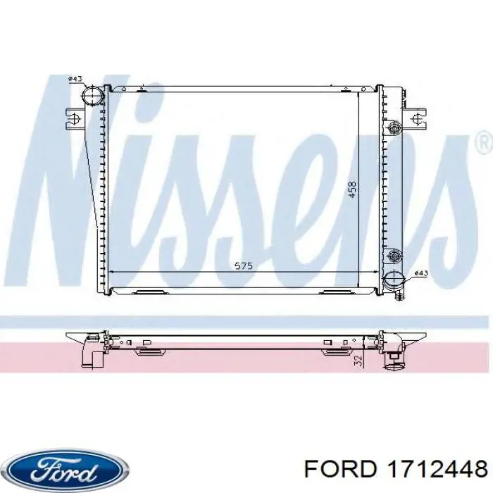 1712448 Ford junta de colector de escape