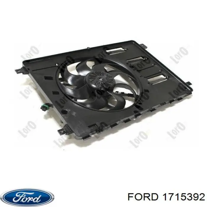 1715392 Ford difusor de radiador, ventilador de refrigeración, condensador del aire acondicionado, completo con motor y rodete