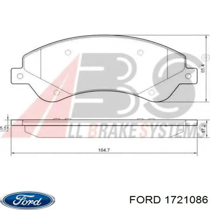 1721086 Ford pastillas de freno delanteras