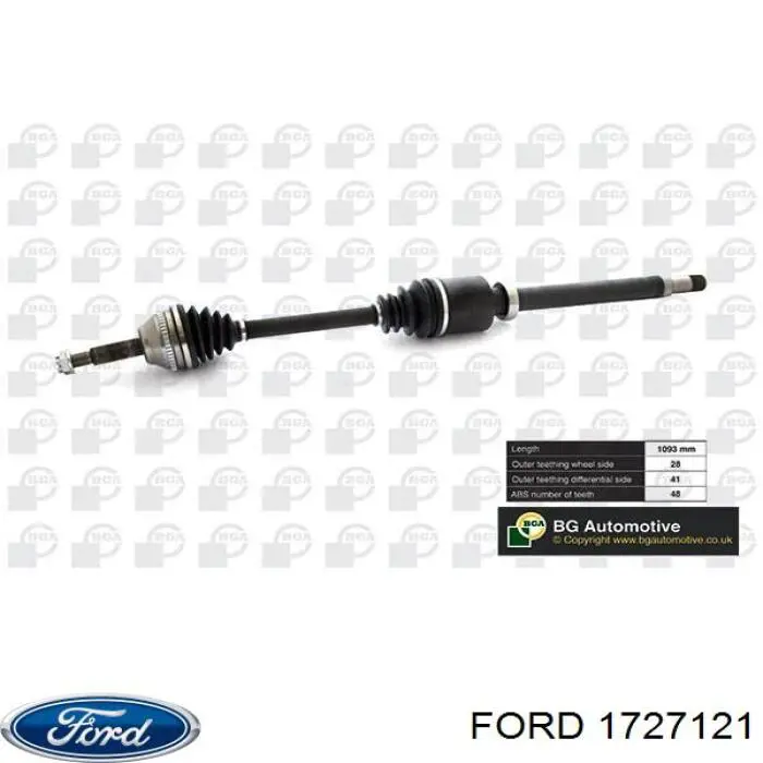 1727121 Ford árbol de transmisión delantero derecho