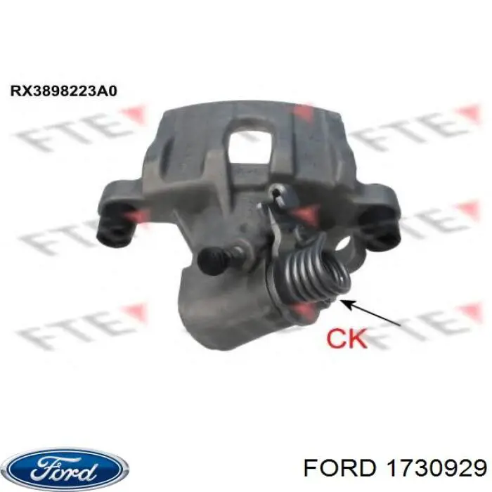 1730929 Ford pinza de freno trasera izquierda