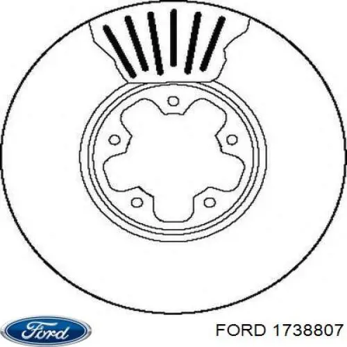 1738807 Ford freno de disco delantero