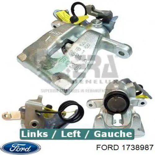 1738987 Ford pinza de freno trasero derecho