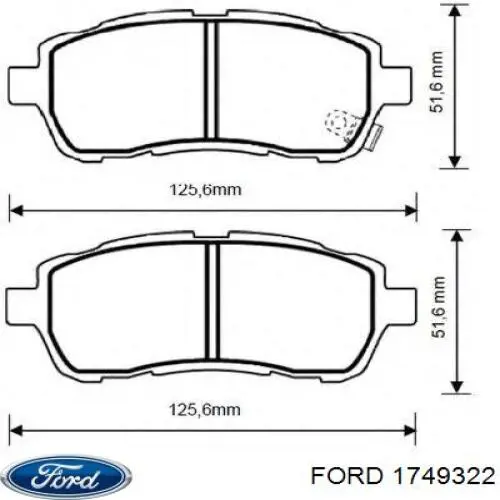 1749322 Ford pastillas de freno delanteras