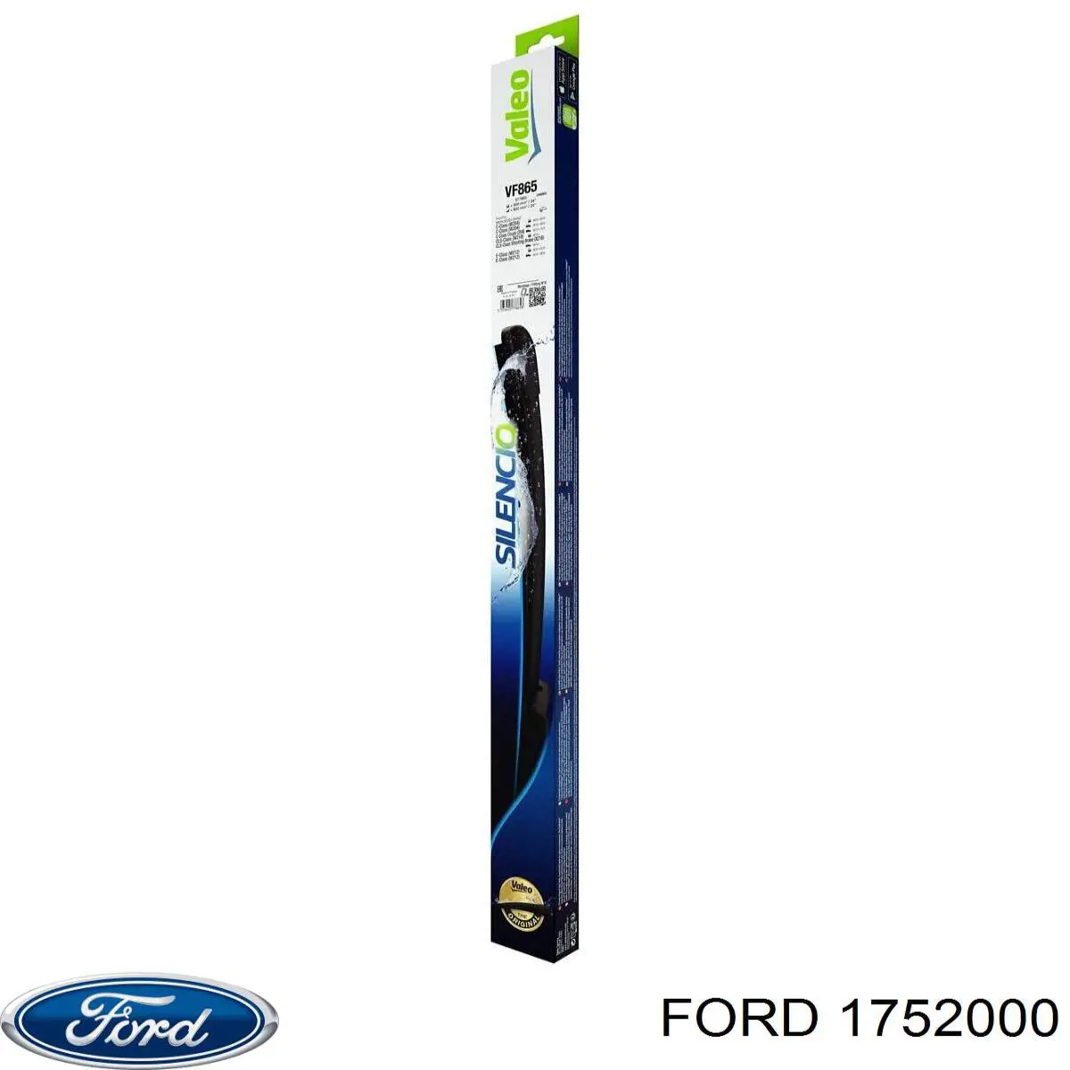 1752000 Ford juego de limpiaparabrisas de luna delantera, 2 piezas