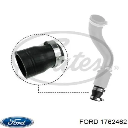 1892418 Ford tubo flexible de aire de sobrealimentación derecho