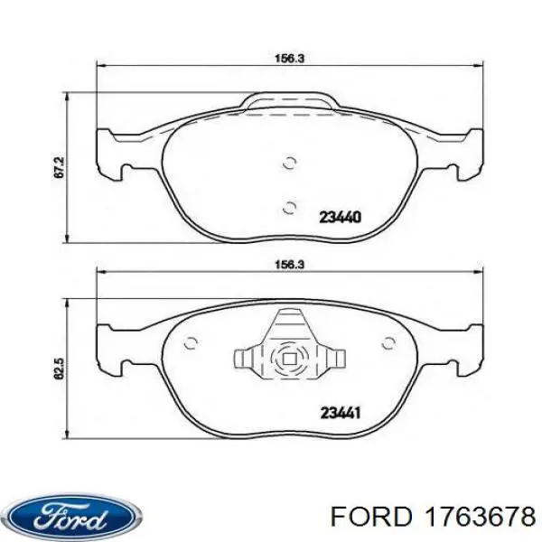 1763678 Ford pastillas de freno delanteras