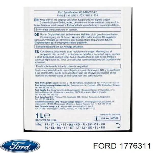 1776311 Ford líquido de frenos