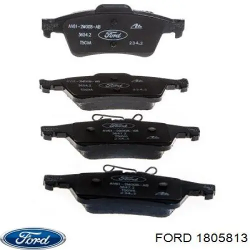 1805813 Ford pastillas de freno traseras