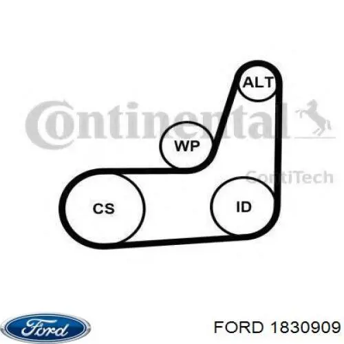 1830909 Ford correa trapezoidal