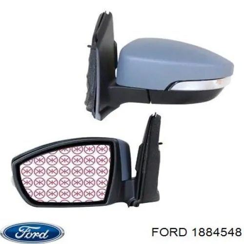  Espejo retrovisor derecho para Ford Kuga 2 