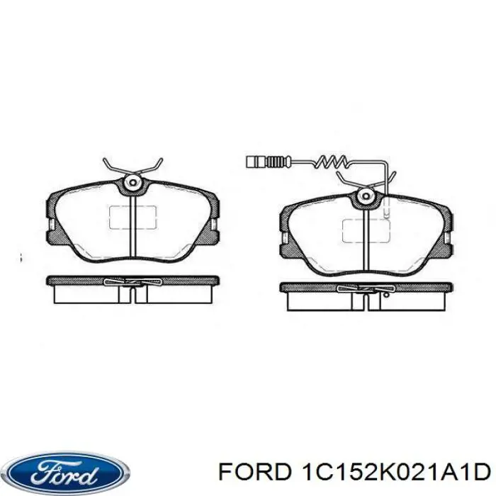 1C15 2K021 A1D Ford pastillas de freno delanteras