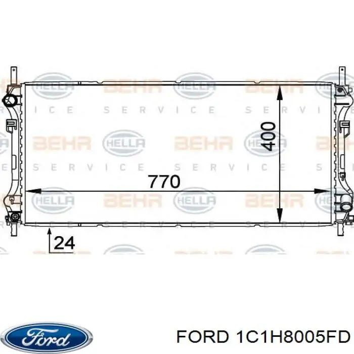 1C1H8005FD Ford radiador refrigeración del motor