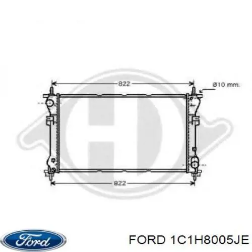 1C1H8005JE Ford radiador refrigeración del motor