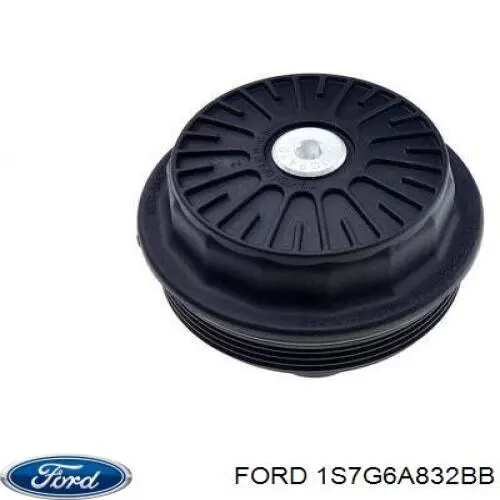 1S7G6A832BB Ford tapa de filtro de aceite