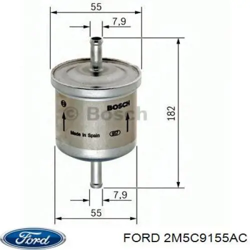 2M5C9155AC Ford filtro combustible