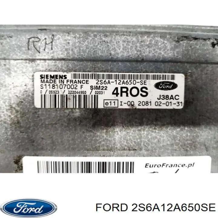  Centralina Del Motor / Modulo De control Del Motor (ecu) para Ford Fiesta 5 