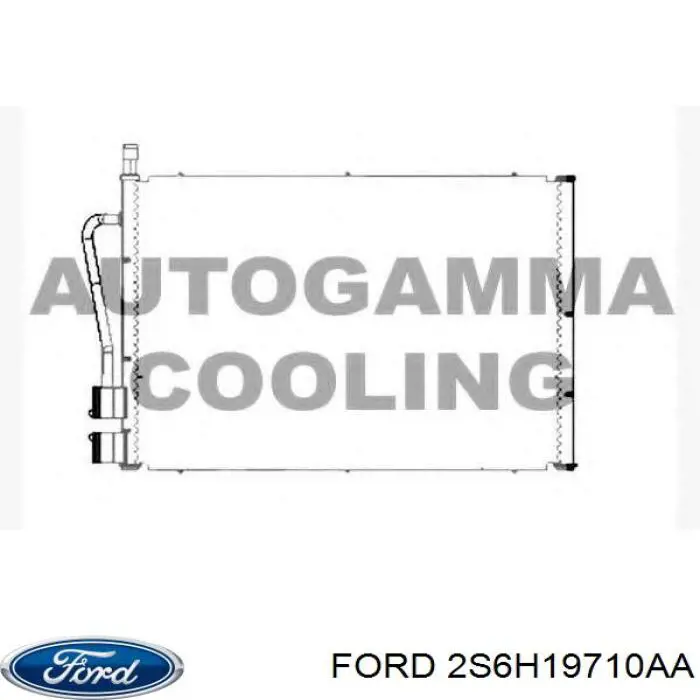 2S6H19710AA Ford condensador aire acondicionado