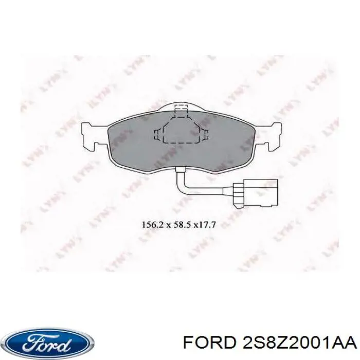 2S8Z2001AA Ford pastillas de freno delanteras