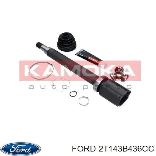 2T143B436CC Ford árbol de transmisión delantero derecho