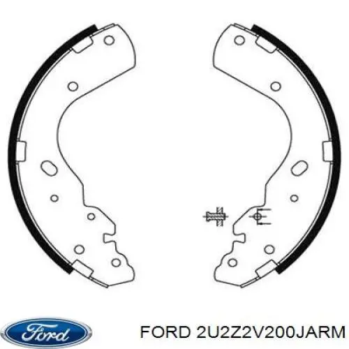 2U2Z2V200JARM Ford zapatas de frenos de tambor traseras