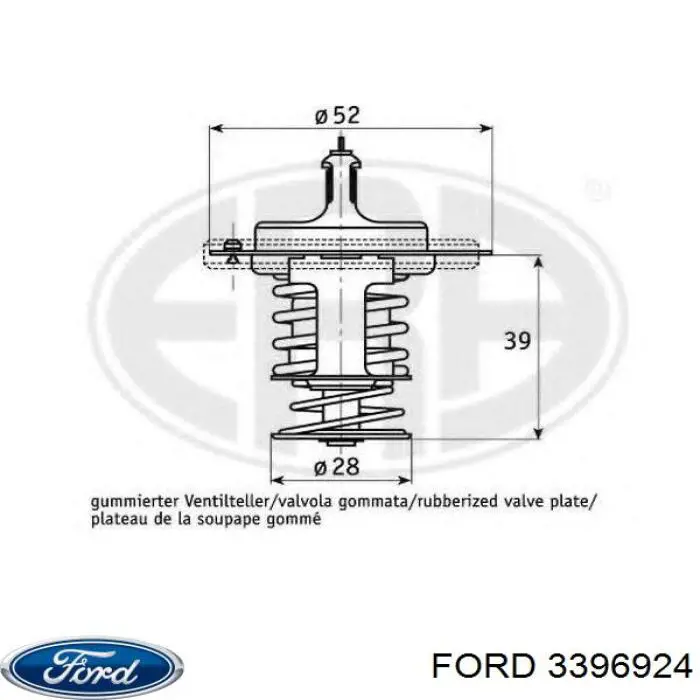 3396924 Ford termostato, refrigerante