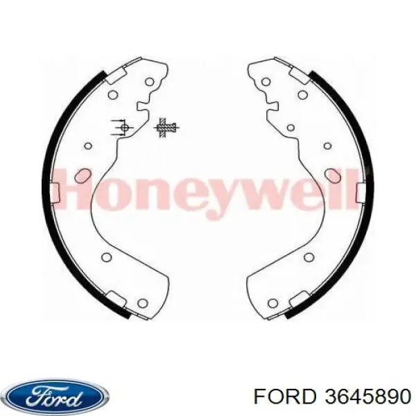 3645890 Ford zapatas de frenos de tambor traseras